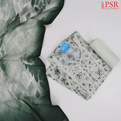 Light Green Cotton Dress Material