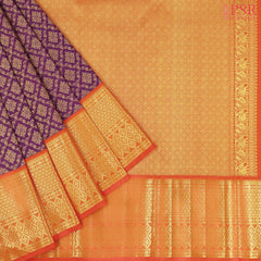 Dark Purple Bridal Kanchipuram Silk Saree