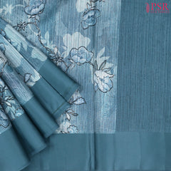 Aegean Blue Green Silk Saree