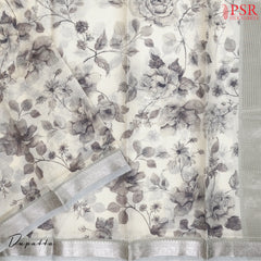 Gainsboro Grey Kota Silk Cotton Dress Material