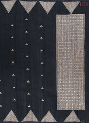 Black Banaras Jute Silk Saree