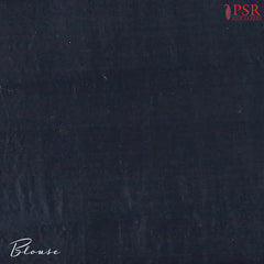 Grey & Black Organza Cut Work Saree