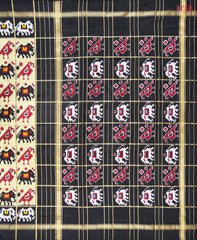 Pomelo Olive Pochampally Silk Ikat Saree