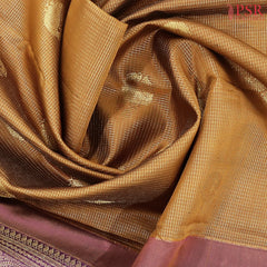 Copper Brown Kanchipuram Silk Saree