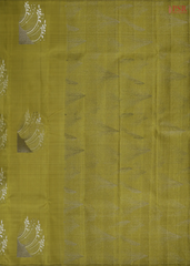 Olive Green Kanchipuram Silk Saree