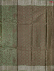 Army Green Banaras Tussar Silk Saree