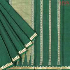 Dark Green Arani Silk Saree