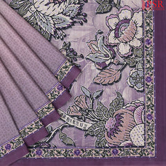 Heather Purple Semi Dupion Saree