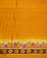 Mustard Yellow Chanderi Silk Cotton Dress Material