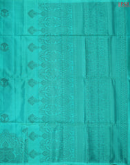 Dark Turquoise Soft Silk Saree