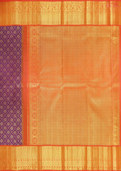 Dark Purple Bridal Kanchipuram Silk Saree