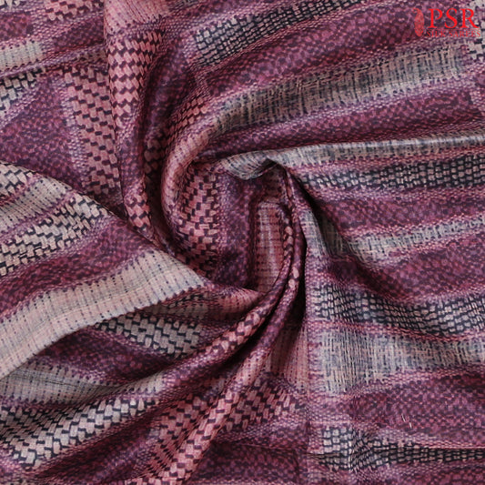 Plum Purple Kadhi Tussar Silk Saree