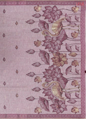 Mauve Purple Ghicha Cotton Saree
