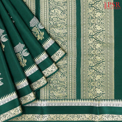 Dark Green Mysore Silk Saree
