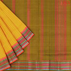 Marigold Yellow Arani Silk Saree