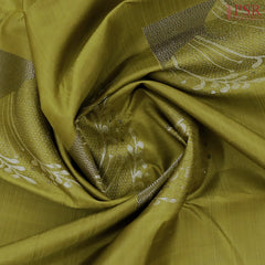 Olive Green Kanchipuram Silk Saree