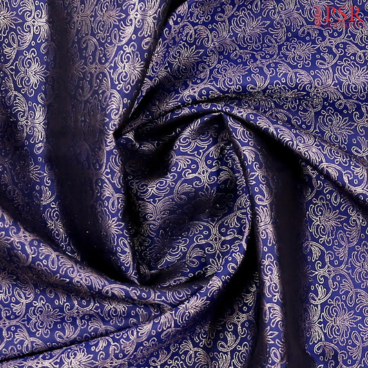 Dark Blue Kanchipuram Silk Saree