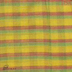 Amber Yellow Mangalagiri Cotton Saree