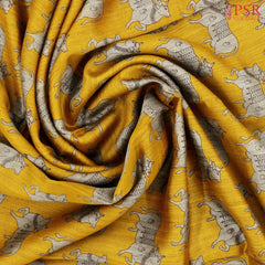 Mustard Yellow Munga Silk Saree