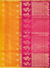 Marigold Yellow Silk Cotton Saree