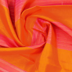 Saffron & Sunkist Pink Kanchipuram Silk Saree