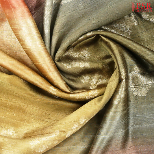 Dark Hued Multicolor Kadhi Tussar Silk Saree