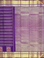 Dark Violet Kanchipuram Silk Saree