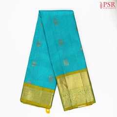 Chintamani Blue Kanchipuram Silk Saree