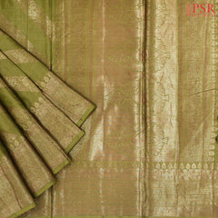 Dark Pear Banaras Tussar Silk Saree