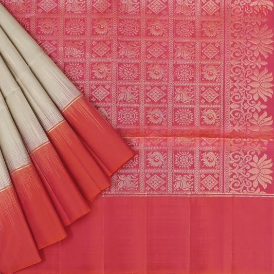 Dark Vanilla Soft Silk Saree