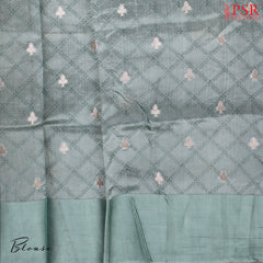 Grey Chiniya Silk Saree