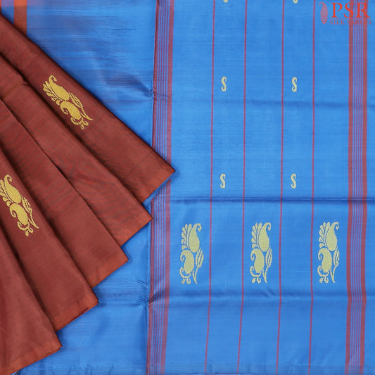 Auburn Vazhainaar Silk Saree