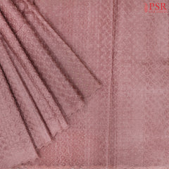 Onion Peach Banaras Tussar Silk Saree