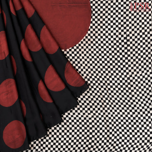 Black Modal Silk Saree