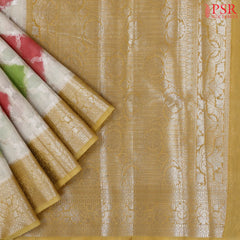 Beige & Multicolor Silk Cotton Saree