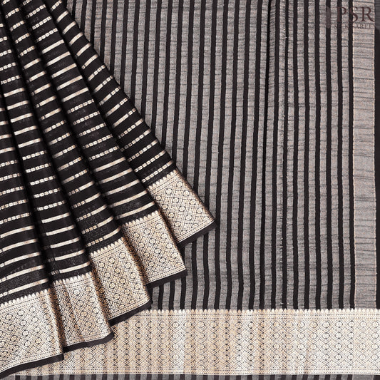 Black Semi Binny Silk Saree