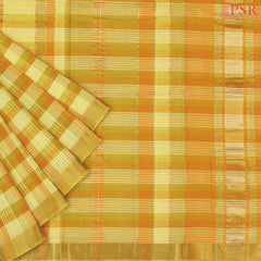 Lemon Yellow Mangalagiri Cotton Saree