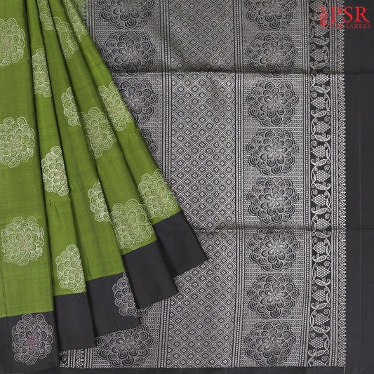 Fern Green Soft Silk Saree