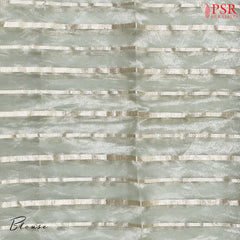 Grey Green Chiniya Silk Saree