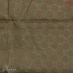 Army Green Banaras Tussar Silk Saree
