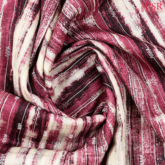 Burgundy Semi Dupion Saree