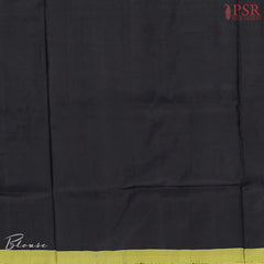 Beige & Black Pochampally Ikat Silk Saree