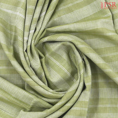Light Olive Green Byloom Cotton Saree