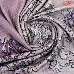 Heather Purple Semi Dupion Saree