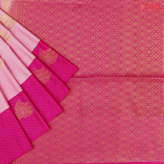 Light Pink Soft Art Silk Saree