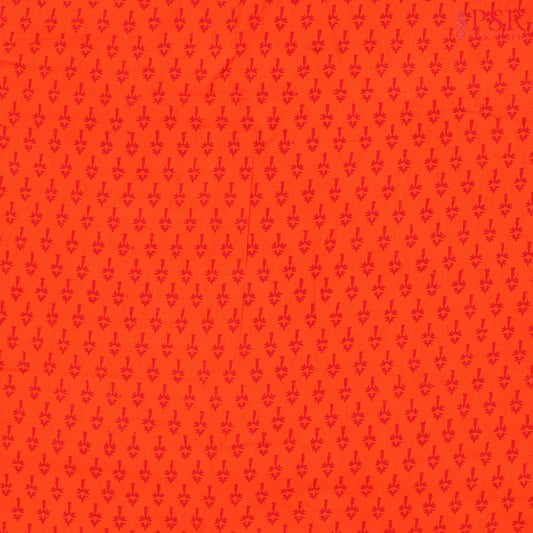 Vermilion red Jaipur Cotton Print Running Material
