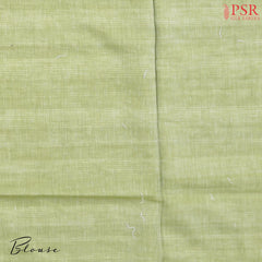 Light Olive Green Byloom Cotton Saree