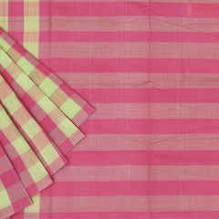 Pistachio Green Mangalagiri Cotton Saree