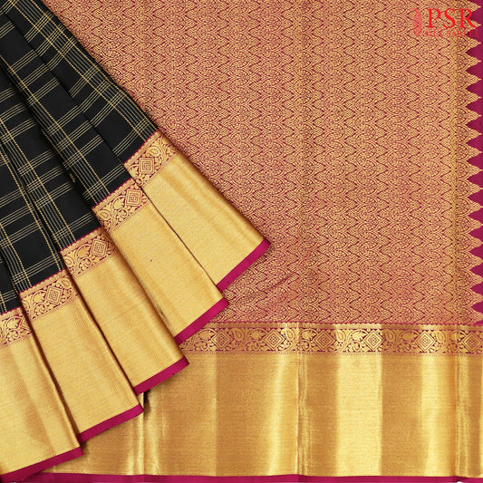 Black Fancy Kanchipuram Silk Saree