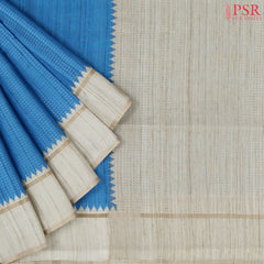 Azure Blue Semi Tussar Saree